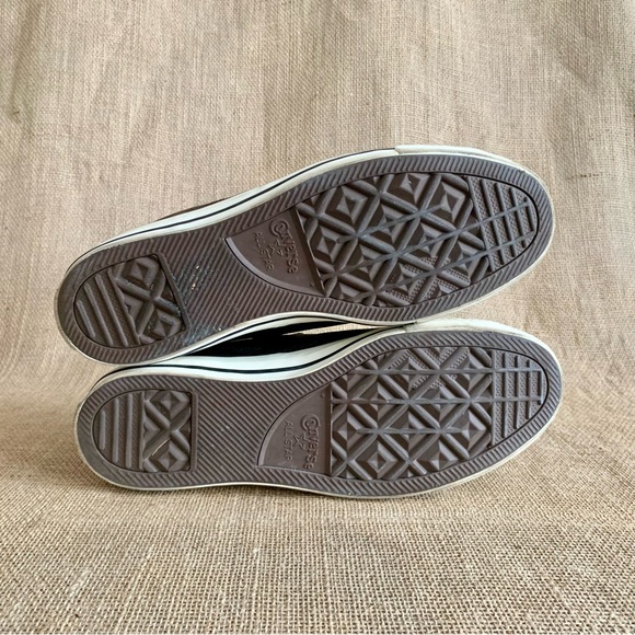 CONVERSE Black Leather Hi-tops Men’s Size 10.5 - Picture 6 of 15